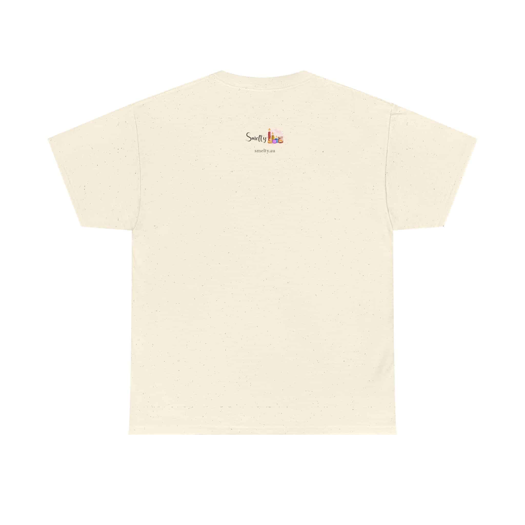 Peace, Love &Amp; Soy Wax Unisex Heavy Cotton Tee 10 Cream T-Shirt With Logo On Back