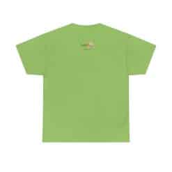Peace, Love &Amp; Soy Wax Unisex Heavy Cotton Tee 45 Green T-Shirt With Logo On Back