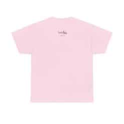 Peace, Love &Amp; Soy Wax Unisex Heavy Cotton Tee 53 Pink T-Shirt With Logo On Back