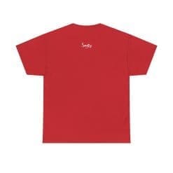 Addicted To Wax Unisex Heavy Cotton Tee 61 Red T-Shirt With 'Smelly' Logo