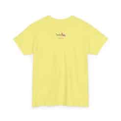 Peace, Love &Amp; Soy Wax Unisex Heavy Cotton Tee 43 Bright Yellow T-Shirt With Logo