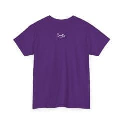 Addicted To Wax Unisex Heavy Cotton Tee 55 Purple T-Shirt With 'Smelly' Text