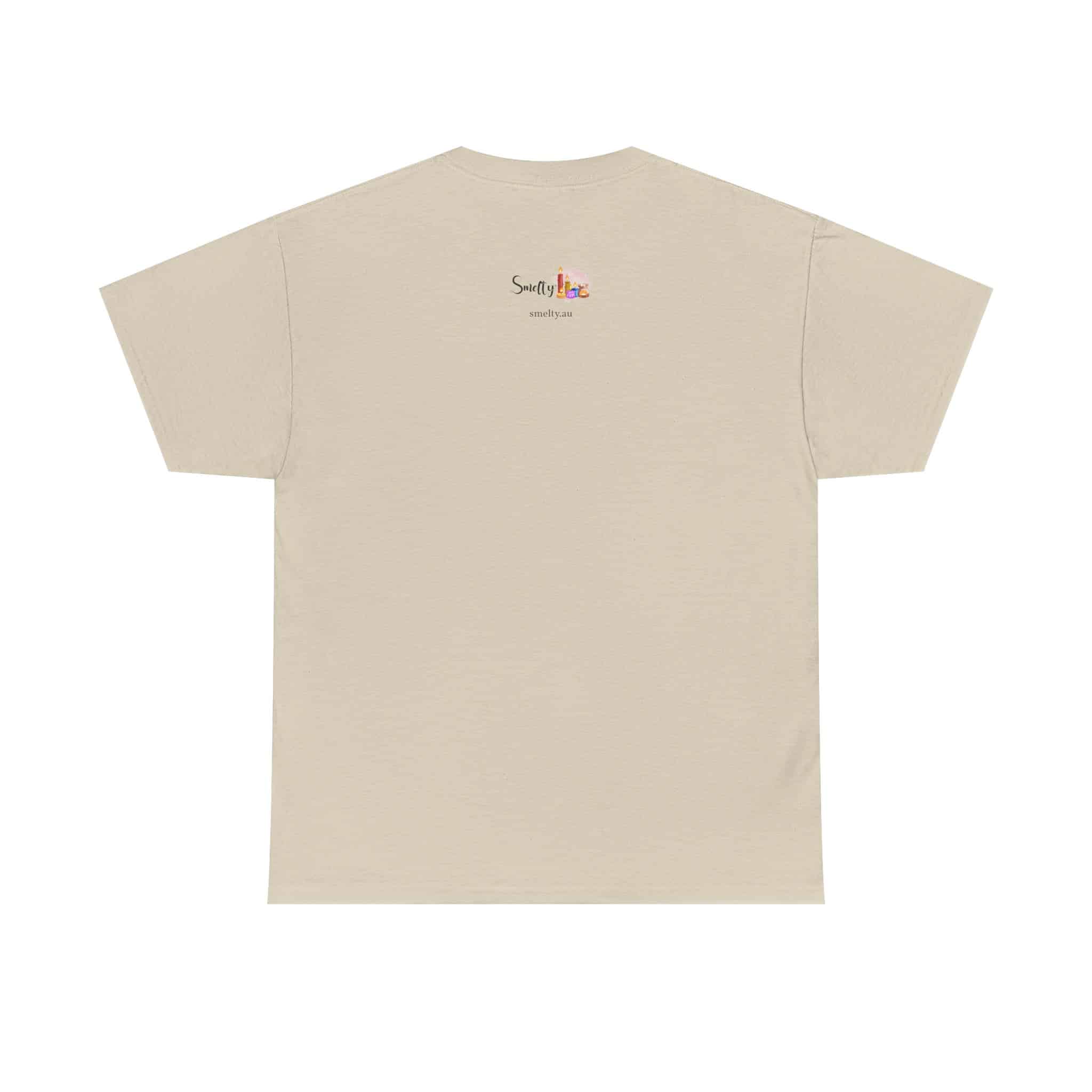 Peace, Love &Amp; Soy Wax Unisex Heavy Cotton Tee 6 Beige T-Shirt With Logo On Back