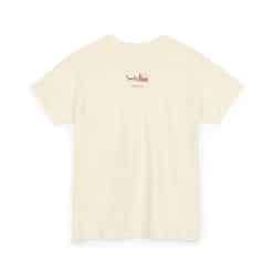Peace, Love &Amp; Soy Wax Unisex Heavy Cotton Tee 39 Cream T-Shirt With Colourful Logo.