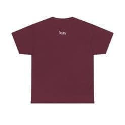 Addicted To Wax Unisex Heavy Cotton Tee 37 Maroon T-Shirt With 'Smelly' Logo