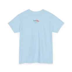 Peace, Love &Amp; Soy Wax Unisex Heavy Cotton Tee 51 Light Blue T-Shirt With Logo