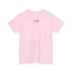 Peace, Love &Amp; Soy Wax Unisex Heavy Cotton Tee 55 Pink T-Shirt With Logo On Back