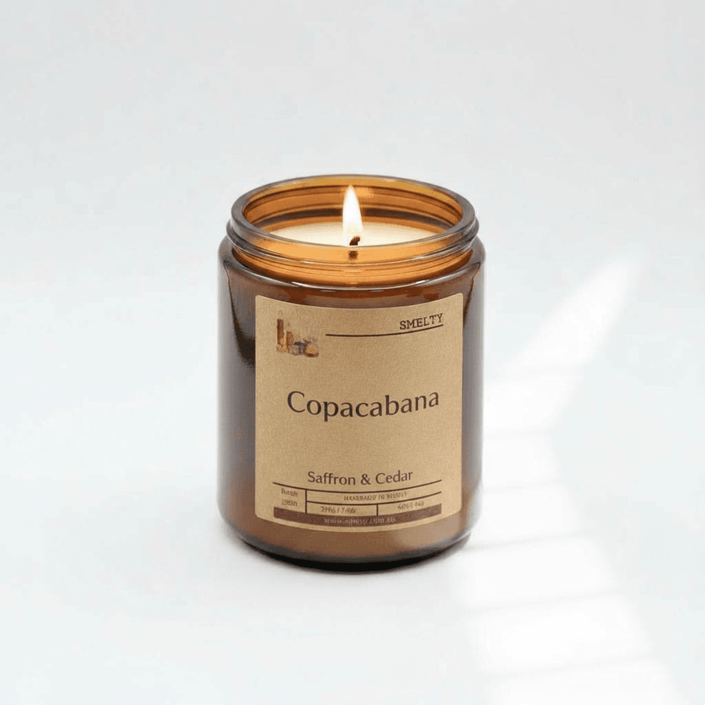 Copacabana - Saffron &Amp; Cedar 1 Scented Candle In Amber Jar