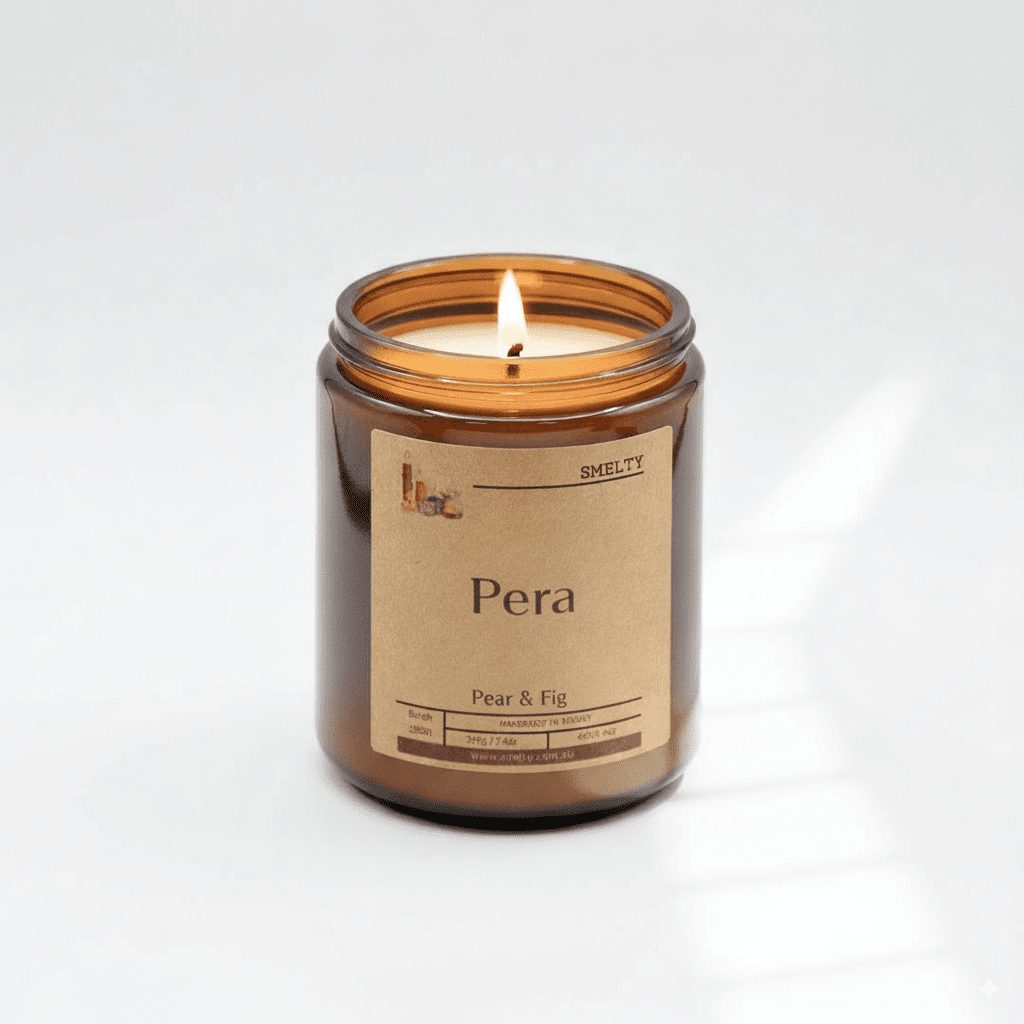 Pera - Pear &Amp; Fig 1 Amber Jar Candle With Pear Scent