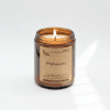 Amber jar candle with floral scent